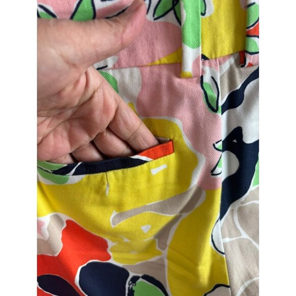 Trina Turk Women’s Floral Bermuda Shorts Multicolor Cotton Blend Summer Size 2 - Picture 6 of 13